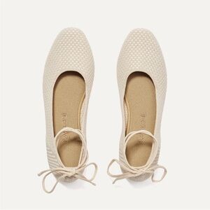 Rothy's Cream Flats Minimalist Design